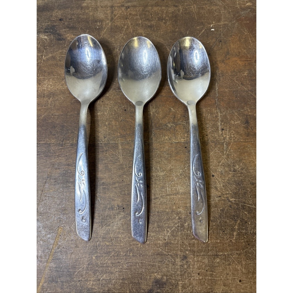 Mardi Gras Silco International Stainless Atomic 6.5" Tablespoon Set Of 3 Serving